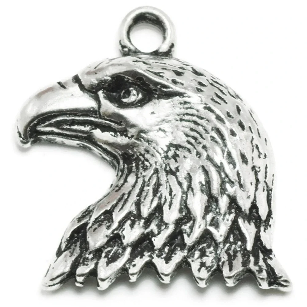 6pcs Eagle Head Charms, patriotic, jewelry making‎ supplies
